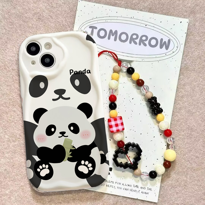 Cute Panda Wrist Strap Case Fo - Cute Cartoon Wrist Strap Silicone Case ulasan dan harga