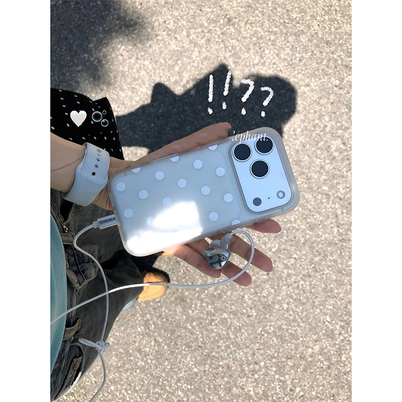Simple Angel White Polka Dot C - Clear Shockproof Bumper Case ulasan dan harga