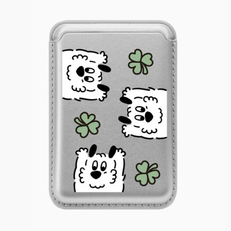 Cute Dog Cartoon Magnetic Phon - Leather Wallet Card Holder Phone Cover ulasan dan harga