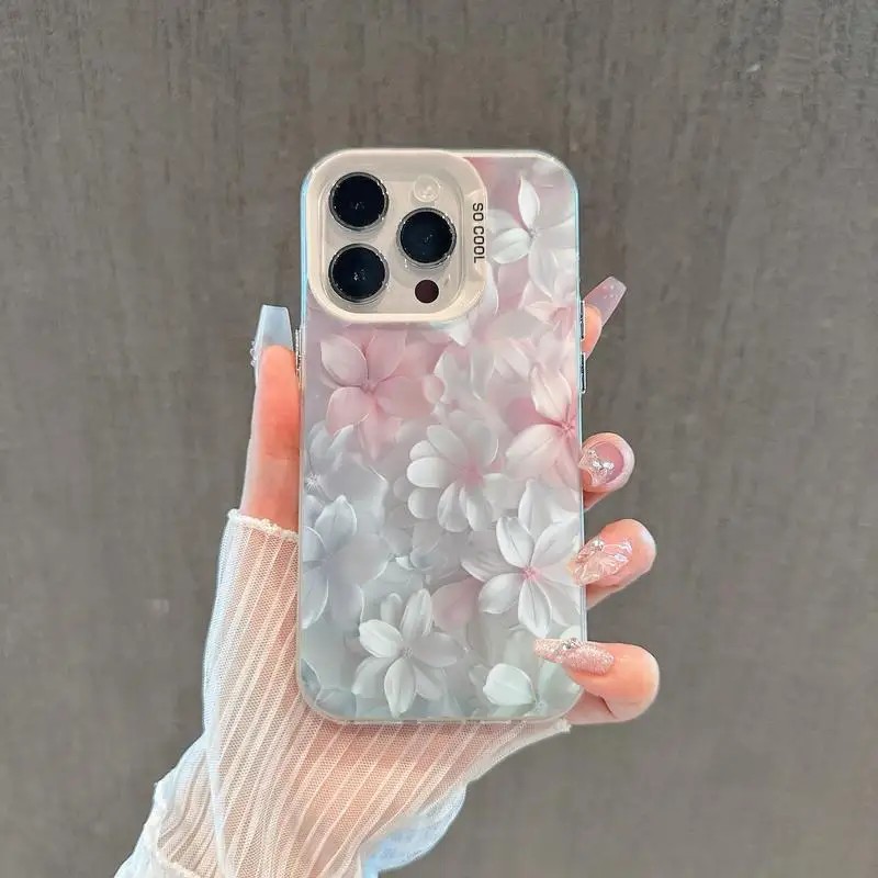 Pink Flower Case for iPhone 15 - Screen Protectors ulasan dan harga
