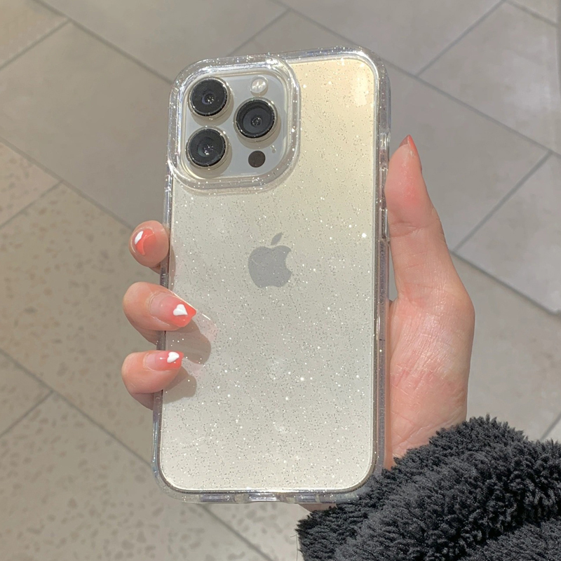 Transparent Simple Glitter Pho - Clear Shockproof Bumper Case ulasan dan harga