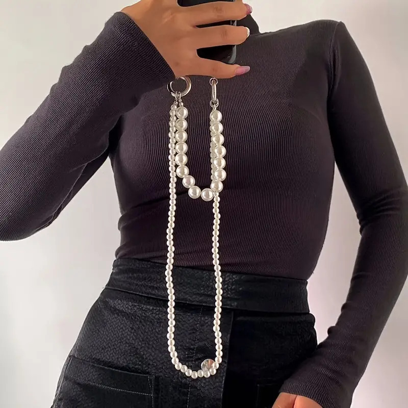 Double Pearl Woven Mobile Phon - Crossbody Lanyard Neck Strap Case ulasan dan harga