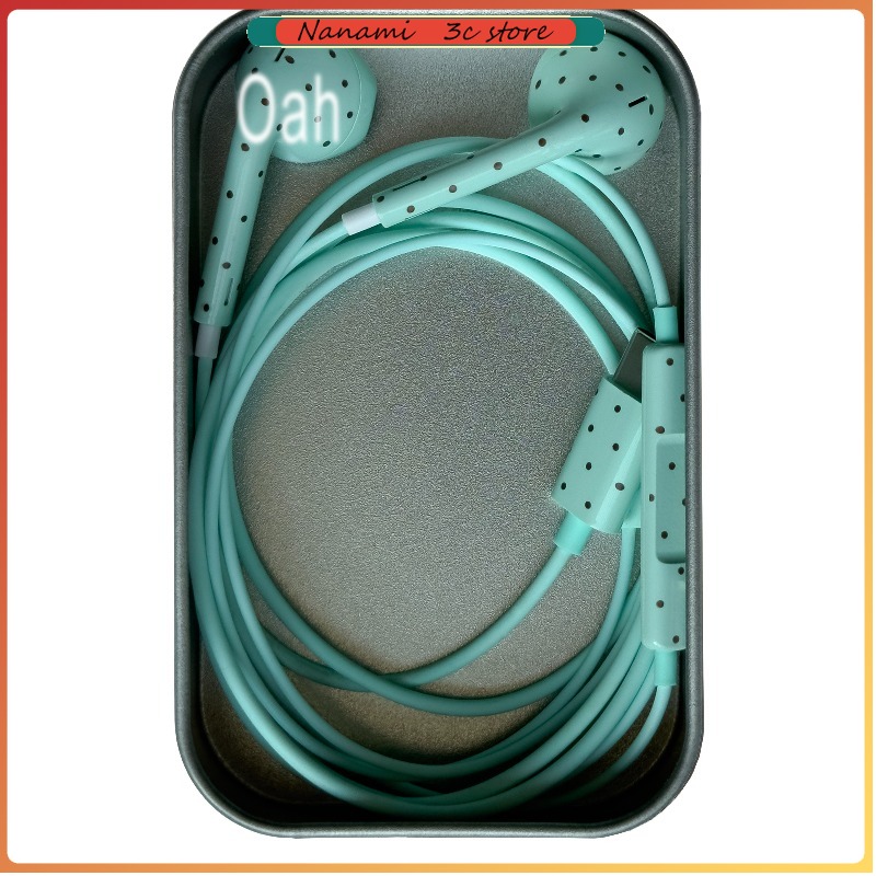 Oah Polka Dot Wired Earphones  - Earphones ulasan dan harga