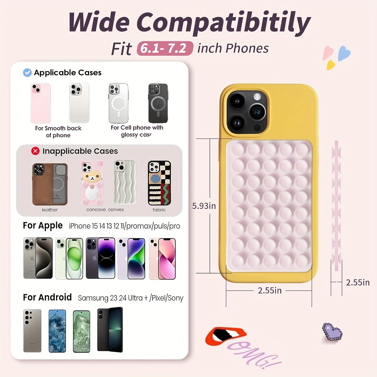 2pcs Double-Sided Silicone Suc - Phone Stands ulasan dan harga