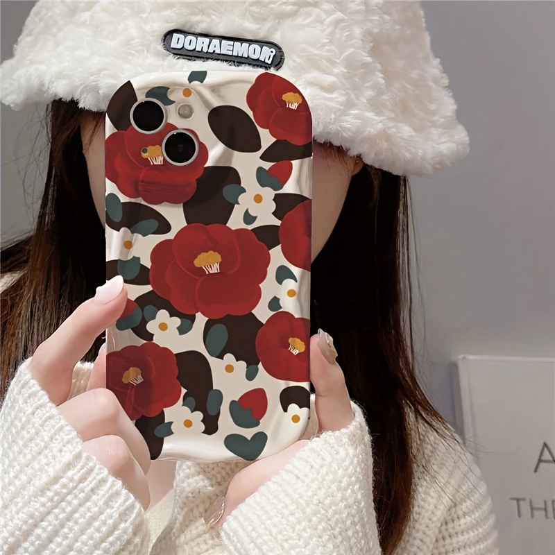 Vintage Red Camellia Flower Ri - Vintage Floral Pattern Soft Case ulasan dan harga