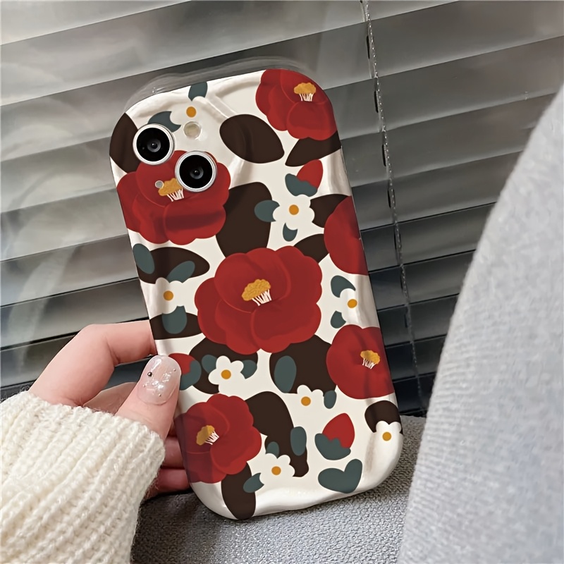 Vintage Red Camellia Flower Ri - Vintage Floral Pattern Soft Case ulasan dan harga